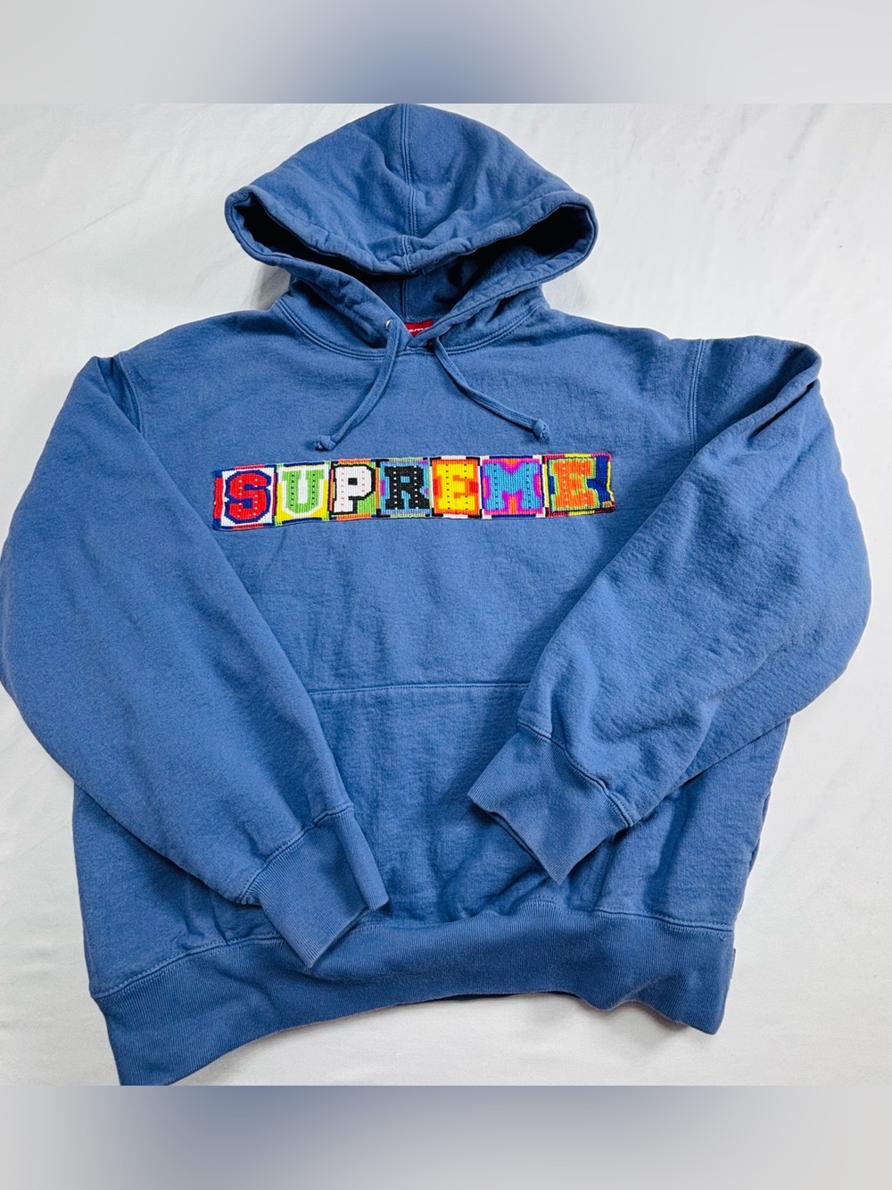 Supreme (not authenticated) Blue Men's Pullover Hoodie - Multicolor Logo M546
